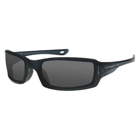 M6A, Safety Glasses, Anti-Scratch, Gray Lens, Black Frame, Full-Frame