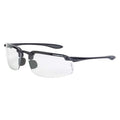 ES4, Safety Glasses, Anti-Scratch, Clear Lens, Gray Frame, Half-Frame