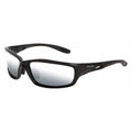 Infinity, Safety Glasses, Anti-Scratch, Gray Mirror Lens, Black Frame, Frameless