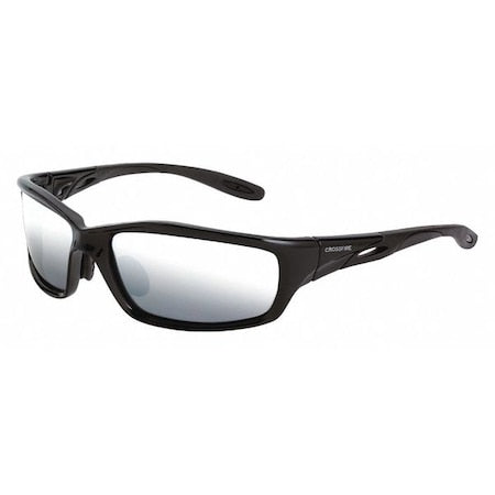 Infinity, Safety Glasses, Anti-Scratch, Gray Mirror Lens, Black Frame, Frameless