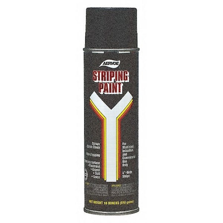 Striping Paint, 18 oz., Asphalt Black, Solvent -Based