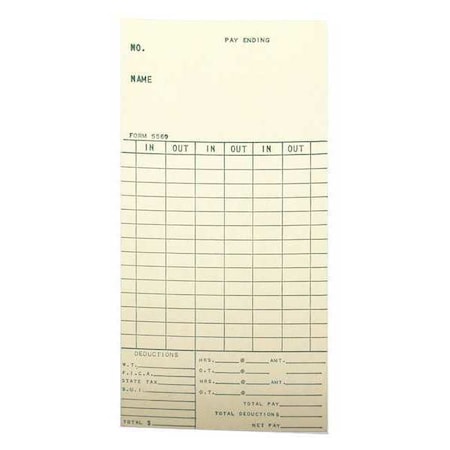 Time Cards 250 Each