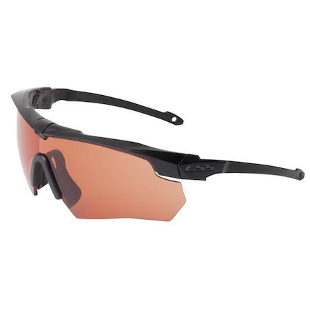 Suppressor, Safety Glasses, Anti-Fog & Anti-Scratch, Amber Lens, Black Frame, Half-Frame