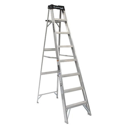 8 ft Aluminum Stepladder, 300 lb Capacity