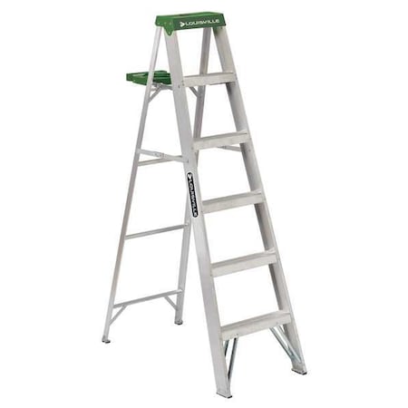 6 ft Aluminum Stepladder, 225 lb Capacity