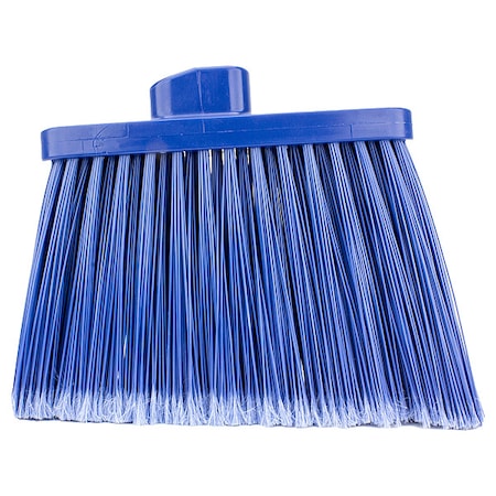 Med-Duty Angle Broom Head, 12", Blu, PK12