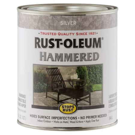 Interior/Exterior Paint, Silver, 1 qt