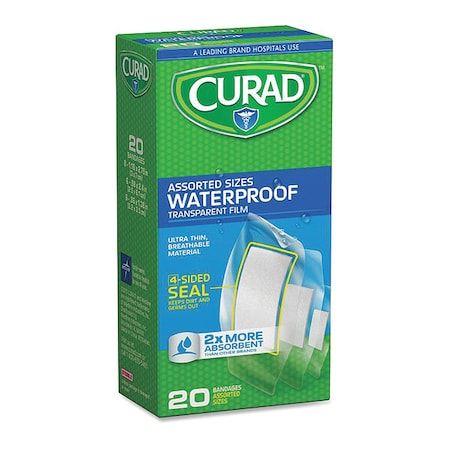Waterproof Transparant Bandages, PK20