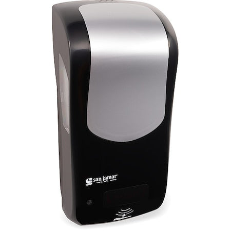 Soap/San/Lotion Disp, BLK/SLVR, 900mL, 4inD
