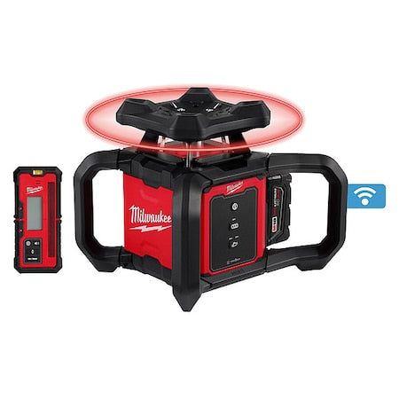 M18 Red Exterior Rotary Laser Level Kit with Receiver, Tripod and Grade Rod