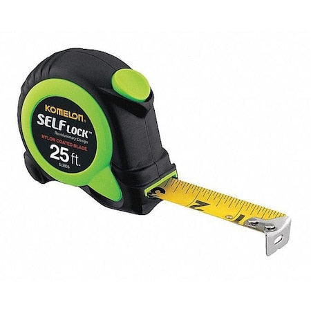 Tape Measure, Green, Self Lock, 25 ft. x 1"