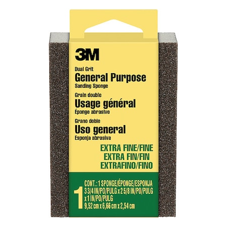 Sanding Sponge, 3 3/4" L, 2 5/8" W