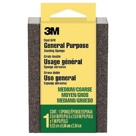Sanding Sponge, 3 3/4" L, 2 5/8" W
