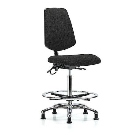 ESD Task Chair, No Arms, 26-1/4" to 36" Height, Black