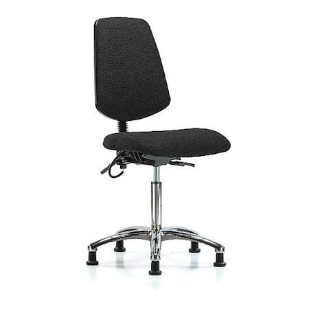 Ergonomic Chair, No Arms, 21-1/2" to 29" Height, Black