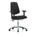 Ergonomic Chair, Adjustable Arms, 19" to 24" Height, Black