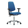 Ergonomic Chair, Adjustable Arms, 19" to 24" Height, Blue
