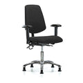 Ergonomic Chair, Adjustable Arms, 19" to 24" Height, Black