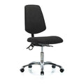 Ergonomic Chair, No Arms, 19" to 24" Height, Black