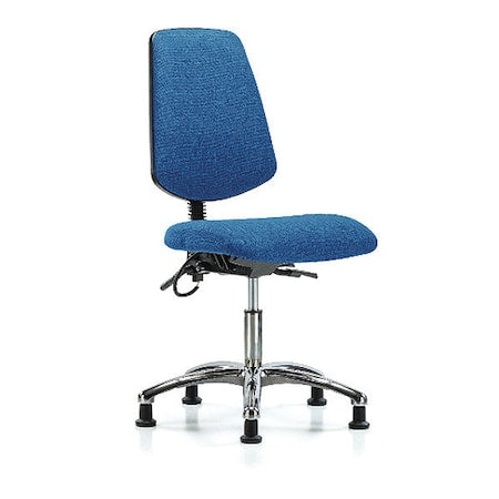 Ergonomic Chair, No Arms, 19" to 24" Height, Blue