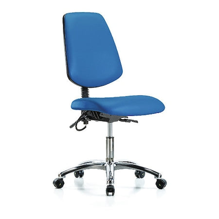 ESD Task Chair, No Arms, 19" to 24" Height, Blue