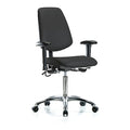 ESD Task Chair, Adjustable Arms, 21-1/2" to 29" Height, Black