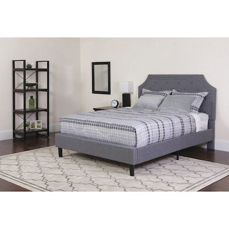 Brighton Twin Platform Bed,Light Gray