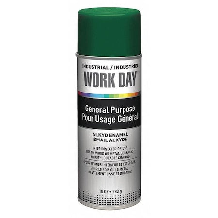 Spray Paint, Green, Gloss, Solvent, 10 oz