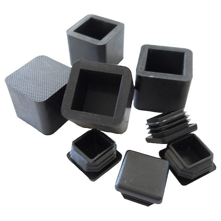 Replacement Square Rubber Tips, For 1" Tube, PK4