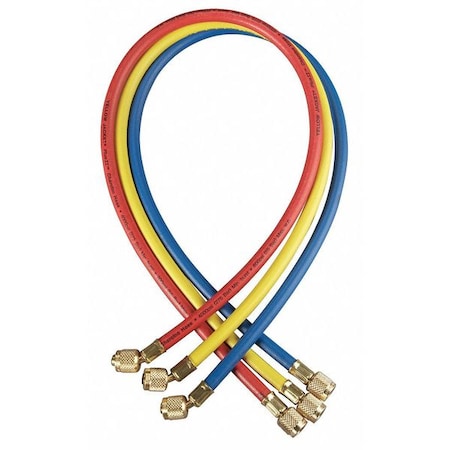 Manifold Hose Set,72 In,Red,Yellow,Blue