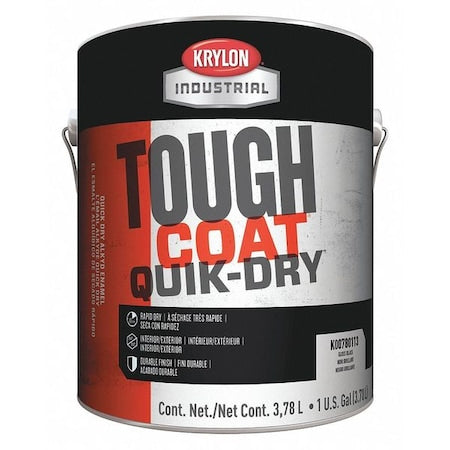 Interior/Exterior Paint, High Gloss, Alkyd Base, White, 1 gal