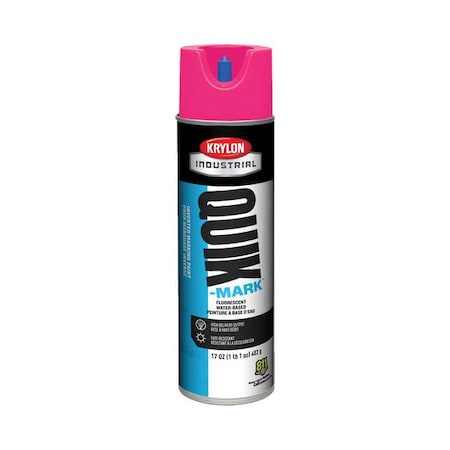 Inverted Marking Paint, 17 oz., Fluorescent Pink, Water -Based