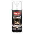 Spray Paint, White, Flat, Solvent, 12 oz