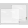 Dry Erase Board, Glass, 24 in, 36 in, No Frame Frame, Frosted White, Gloss