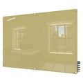 Dry Erase Board, Glass, 48 in, 72 in, No Frame Frame, Beige, Gloss