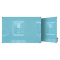 Dry Erase Board, Glass, 24 in, 36 in, No Frame Frame, Blue, Gloss