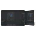 Dry Erase Board, Glass, 24 in, 36 in, No Frame Frame, Black, Gloss