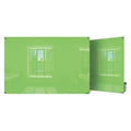 Dry Erase Board, Glass, 24 in, 36 in, No Frame Frame, Green, Gloss