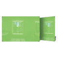 Dry Erase Board, Glass, 36 in, 48 in, No Frame Frame, Green, Gloss
