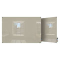 Dry Erase Board, Glass, 36 in, 48 in, No Frame Frame, Gray, Gloss