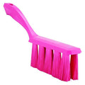 1 1/2 in W Bench Brush, Soft, 7 in L Handle, 6 1/2 in L Brush, Pink, Plastic, 13 in L Overall