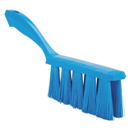 1 1/2 in W Bench Brush, Medium, 7 in L Handle, 6 1/2 in L Brush, Blue, Plastic, 13 in L Overall