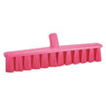 15 1/4 in Sweep Face Broom Head, Soft, Synthetic, Pink