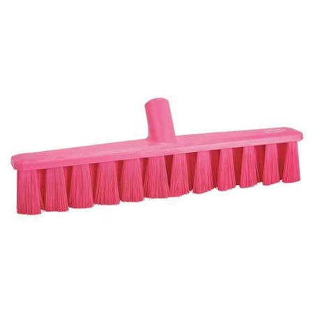 15 1/4 in Sweep Face Broom Head, Soft, Synthetic, Pink