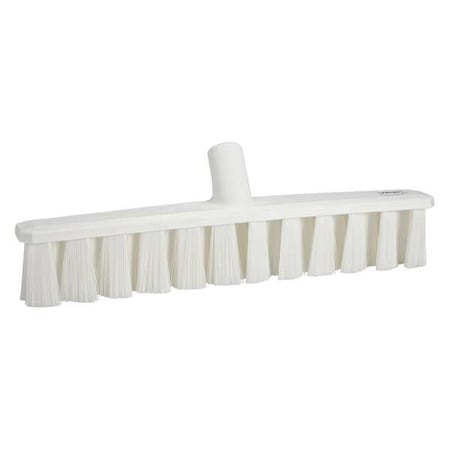15 1/4 in Sweep Face Broom Head, Soft, Synthetic, White
