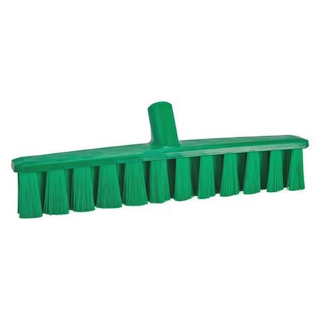 15 1/4 in Sweep Face Broom Head, Medium, Synthetic, Green