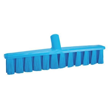 15 1/4 in Sweep Face Broom Head, Medium, Synthetic, Blue