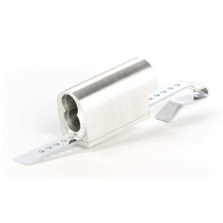 Sliding Door Lock, Bright Chrome, 1/4, 1/8, 3/16 For Door Thickness, Keyed Different Key Type