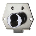 Drawer Dead Bolt, Key SFIC, Brushed Chrome