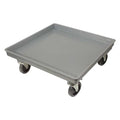 22" x 22" x 4-1/2" Plastic Dish Dolly, Gray